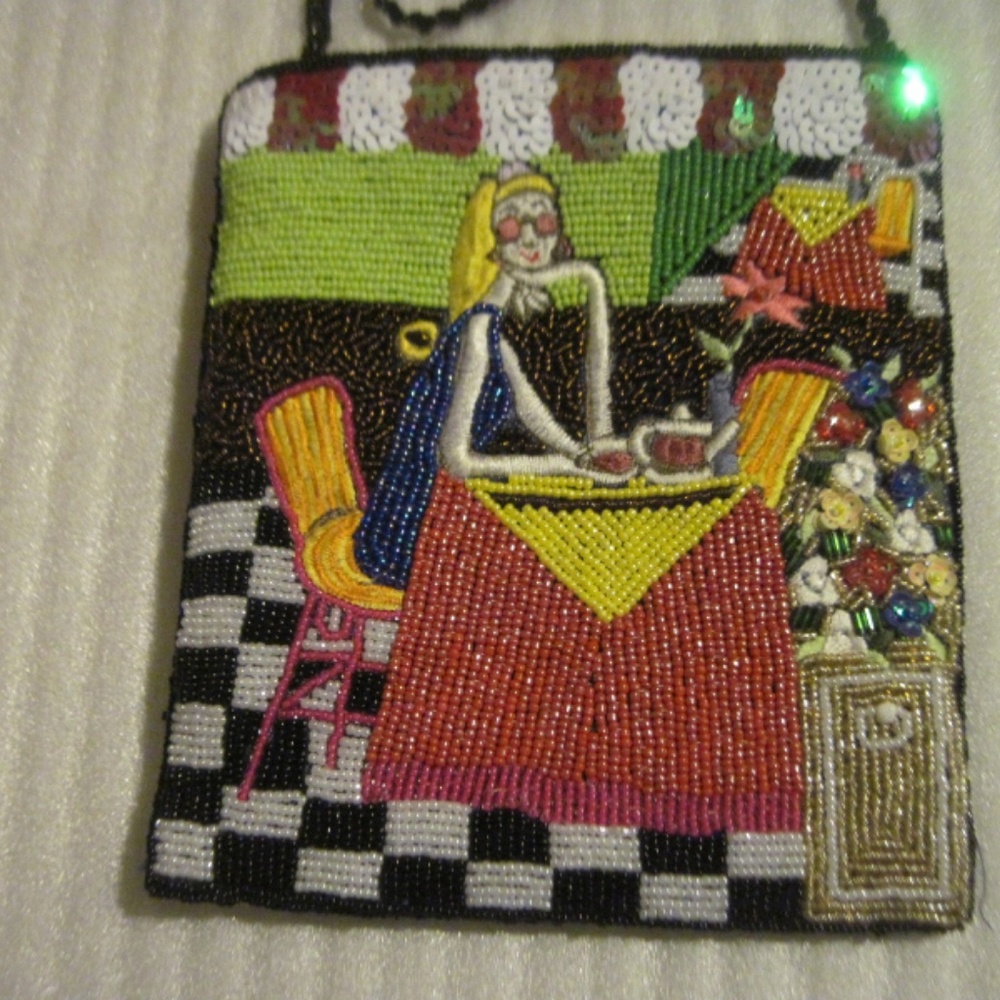 Bead-Work Multi-colored Cute Crossbody Handbag